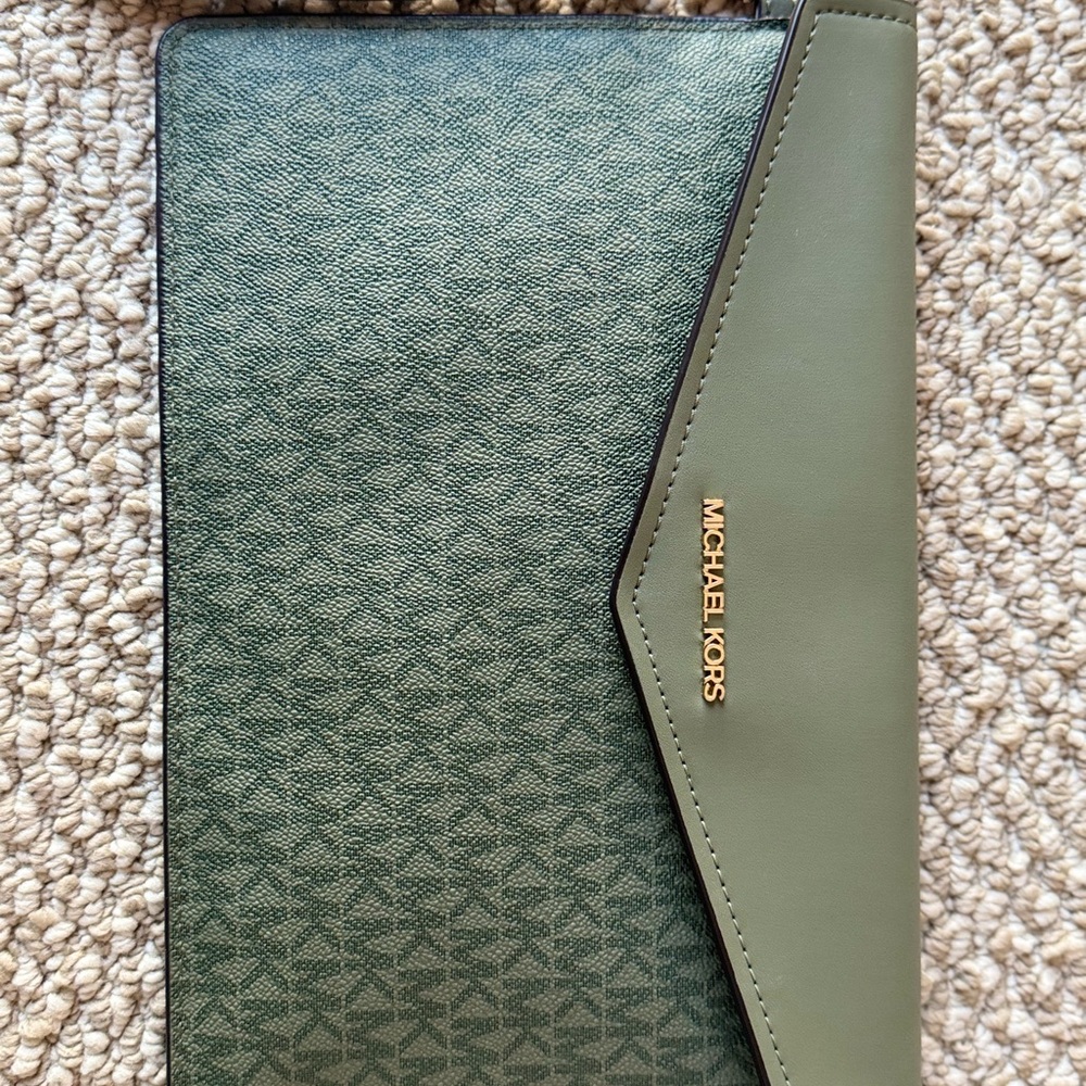 Michael Kors Green Envelope Wristlet